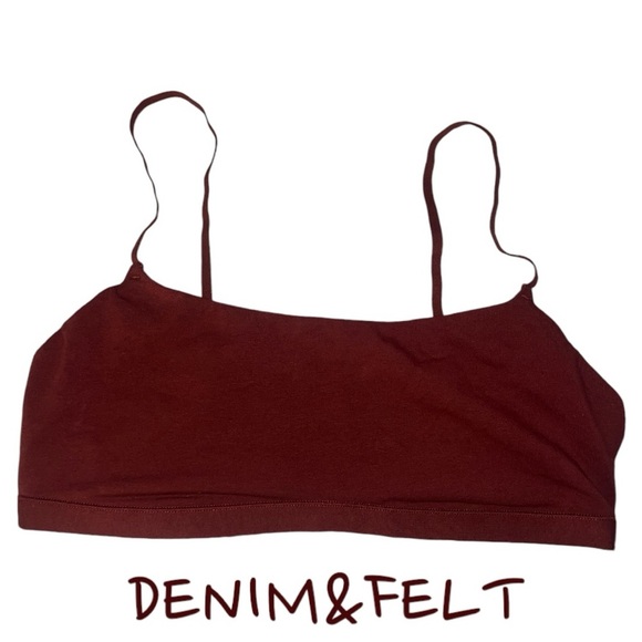 SKIMS Scoop Stretch-Cotton Jersey Bralette | Color: Wine/Brick Red | NEW/NWOT!🍷 - Picture 4 of 7